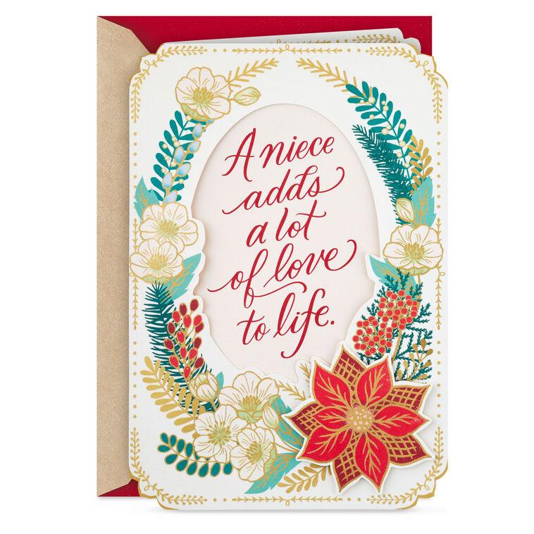 hallmark You Add Love to Life Christmas Card for Niece