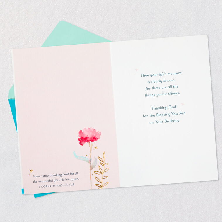 Hallmark You Are A Blessing Religious Birthday Card