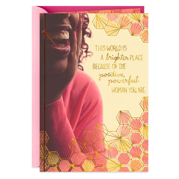 hallmark You Are a Positive Powerful Woman Birthday Card for Her