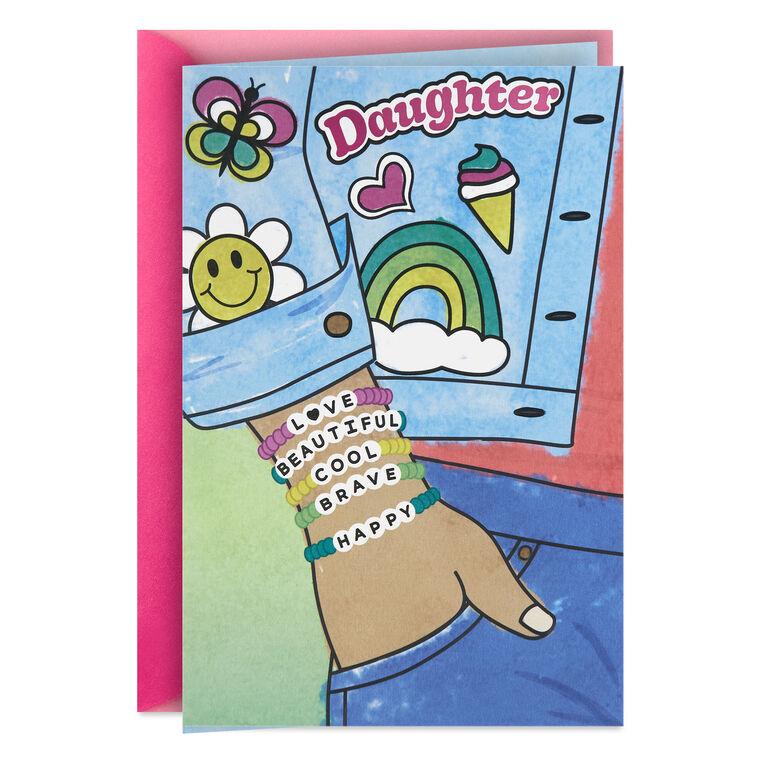hallmark You Are Everything Friendship Bracelets Birthday Card for Daughter
