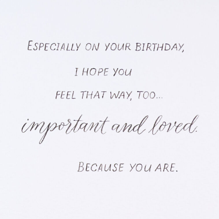 Hallmark You Are Important And Loved Birthday Card For Wife