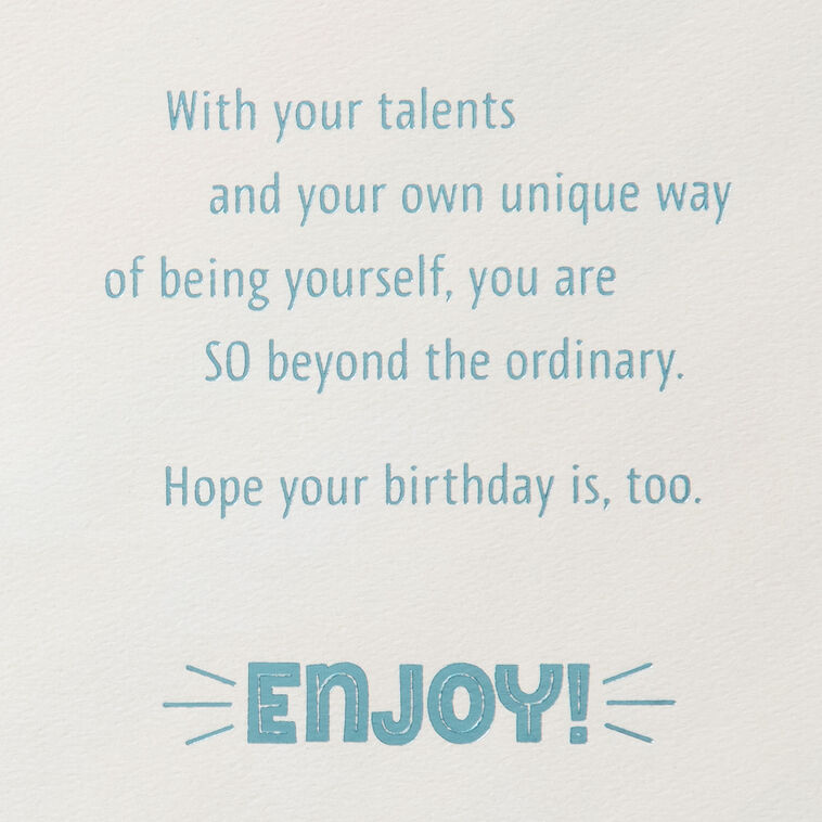 Hallmark You Are So Beyond The Ordinary 19th Birthday Card