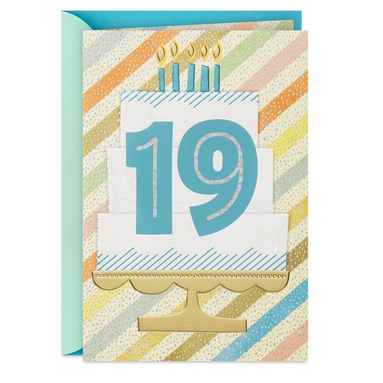 hallmark You Are So Beyond the Ordinary 19th Birthday Card