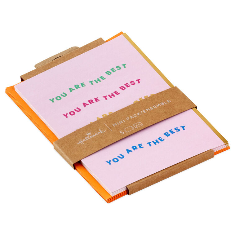 hallmark You Are the Best Blank Notes Mini Pack Set of 5