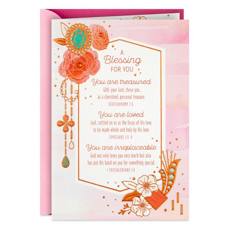 hallmark You Are Treasured and Loved Religious Birthday Card