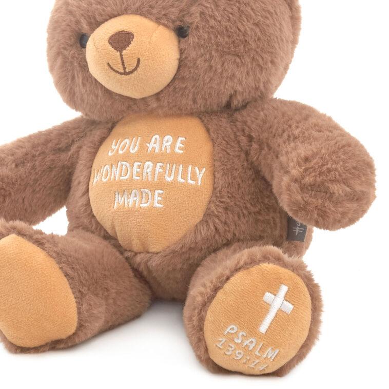 Hallmark You Are Wonderfully Made Teddy Bear Plush 8"