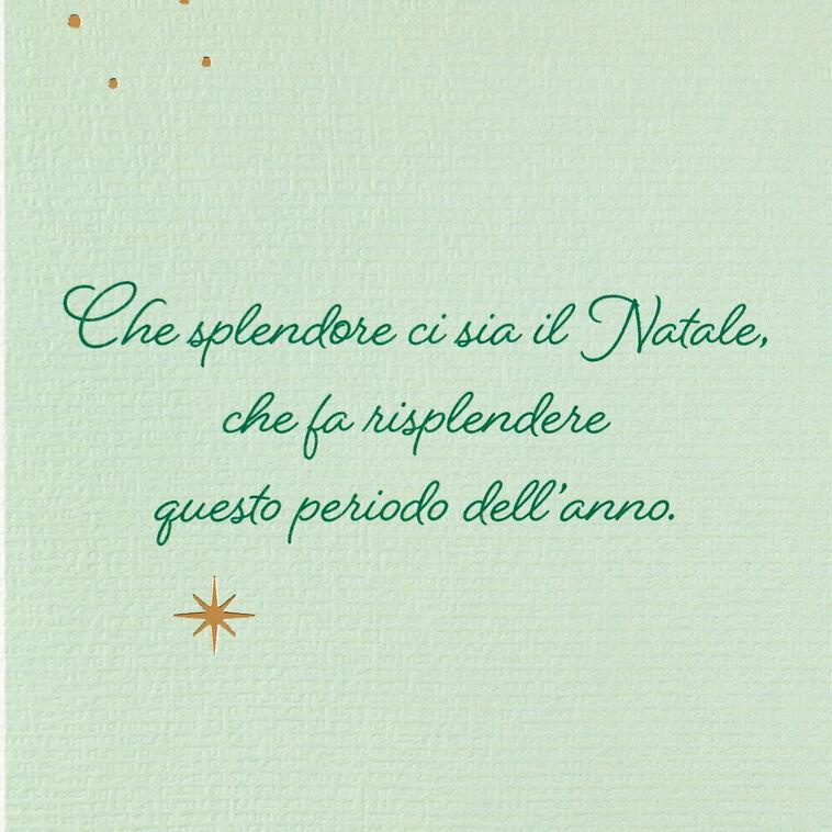 Hallmark You Brighten The Year Italian-Language Christmas Card