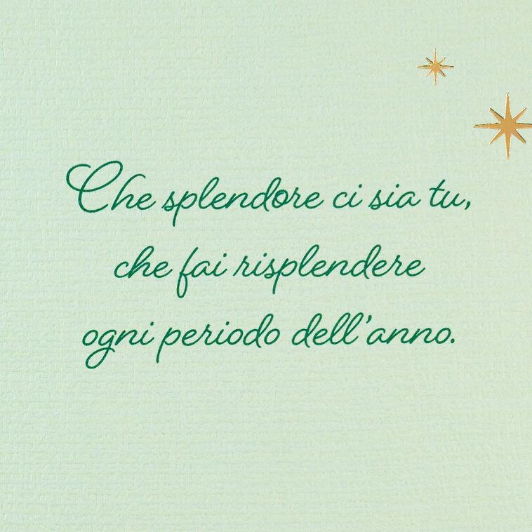 Hallmark You Brighten The Year Italian-Language Christmas Card