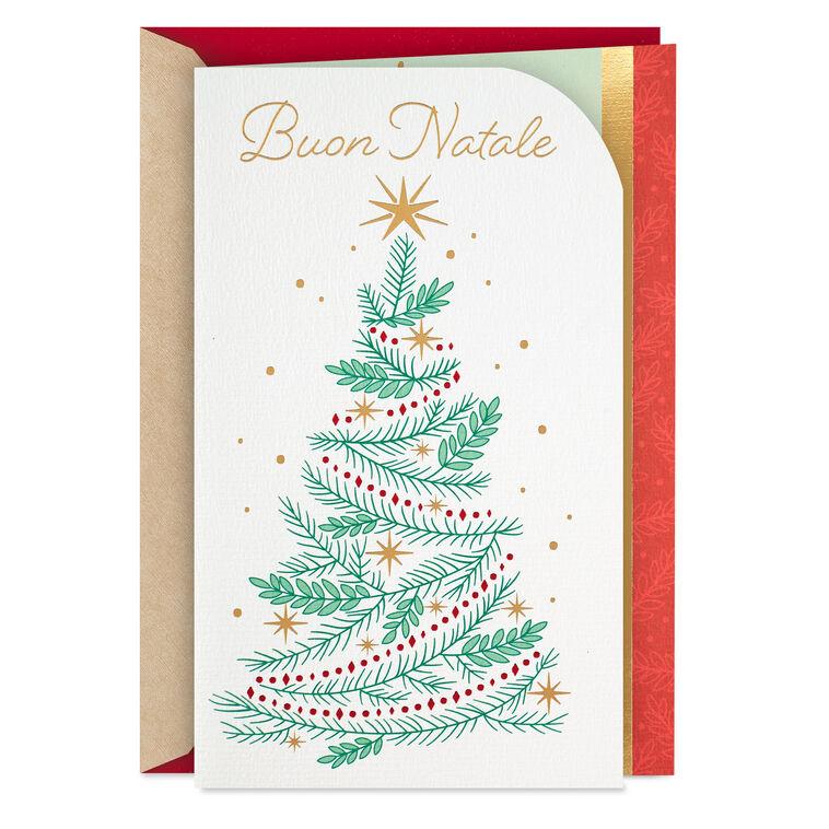 hallmark You Brighten the Year Italian-Language Christmas Card