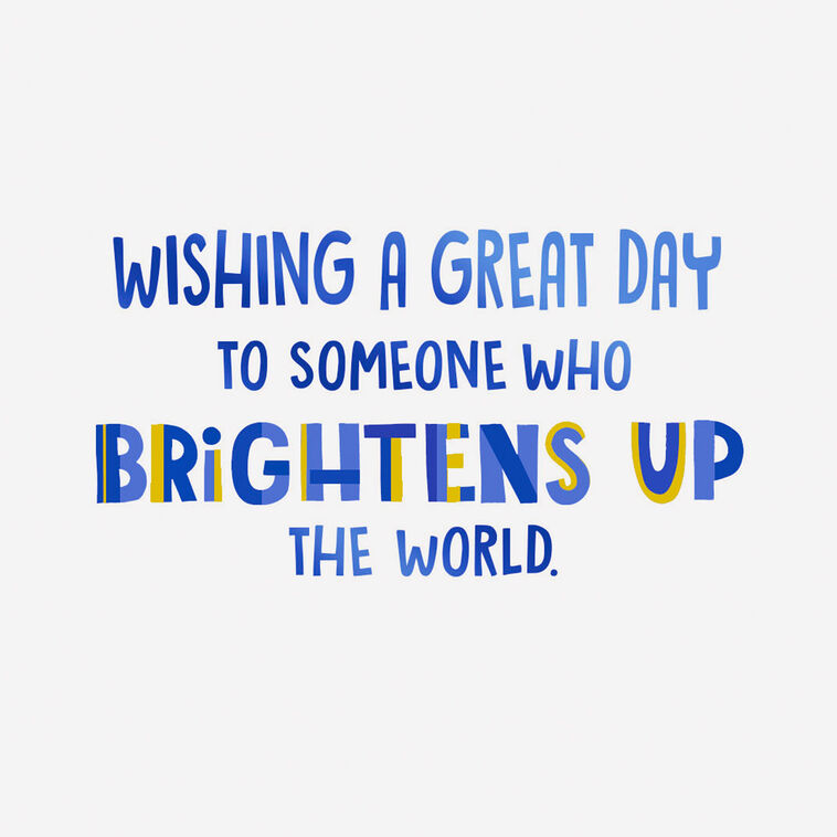 Hallmark You Brighten Up The World Gift Card Greeting Birthday Card For Kids