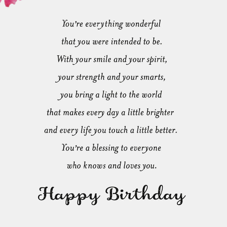 Hallmark You Bring A Light To The World Birthday Card