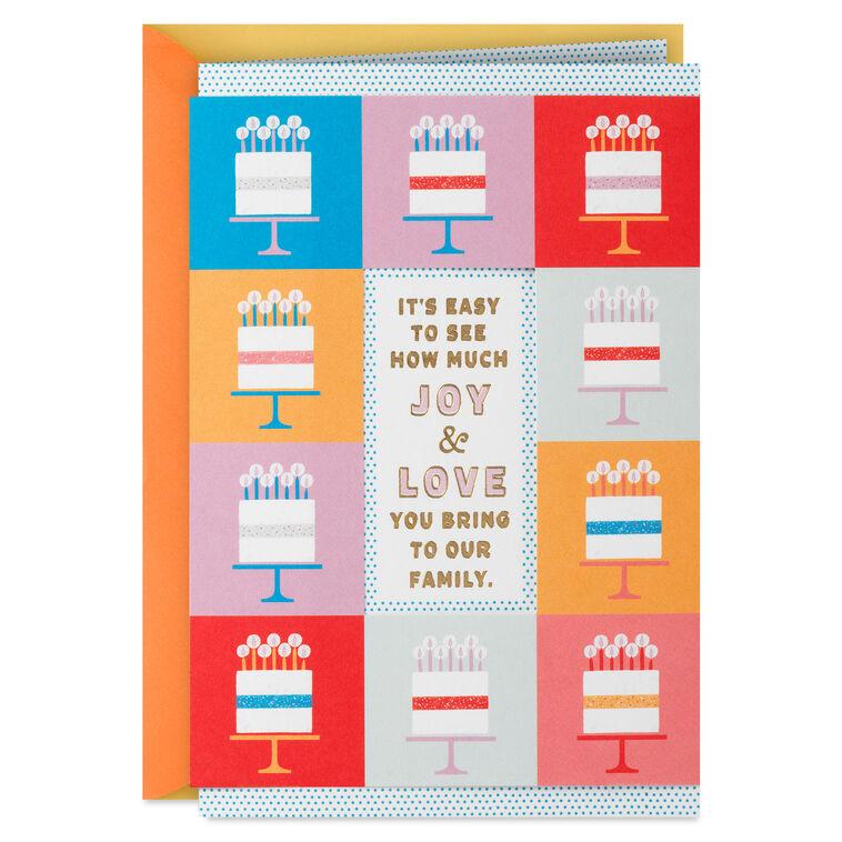 hallmark You Bring Joy to Our Family Birthday Card for Relative