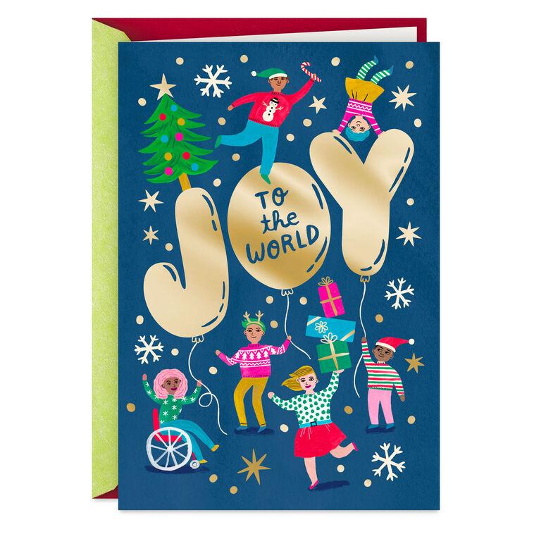 hallmark You Bring Joy to the World Christmas Card for Kids