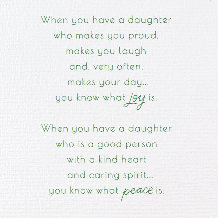 Hallmark You Bring So Much Love To Life Christmas Card For Daughter