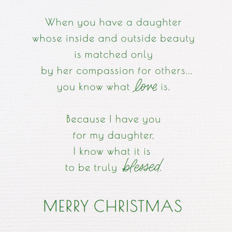 Hallmark You Bring So Much Love To Life Christmas Card For Daughter