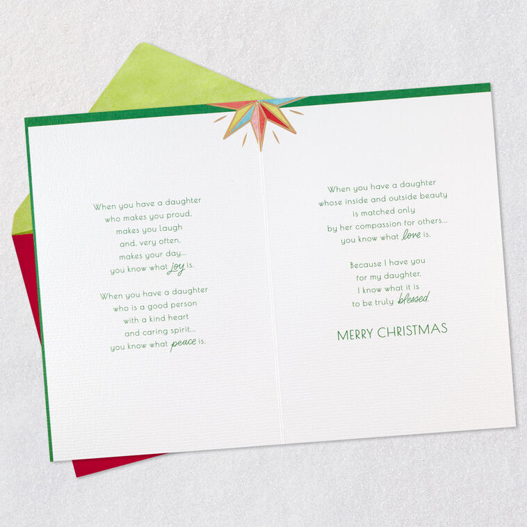 Hallmark You Bring So Much Love To Life Christmas Card For Daughter