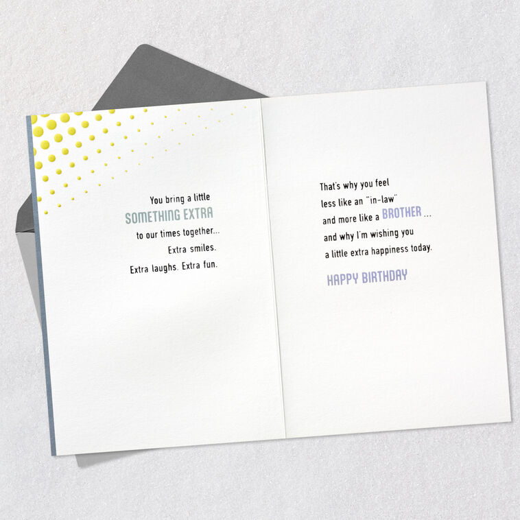 Hallmark You Bring Something Extra Birthday Card For Brother-in-Law