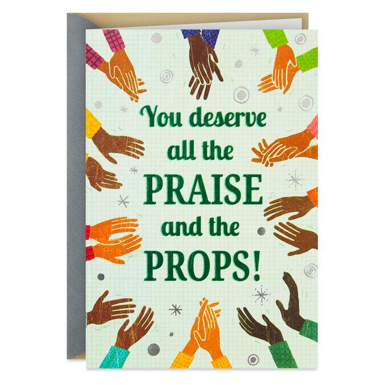 hallmark You Deserve All the Praise Congratulations Card