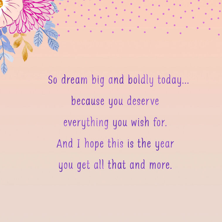 Hallmark You Deserve Everything You Wish For Birthday Card For Sister