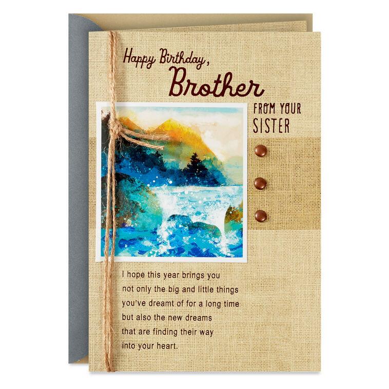 hallmark You Deserve Everything You Wish For Birthday Card for Brother From Sister