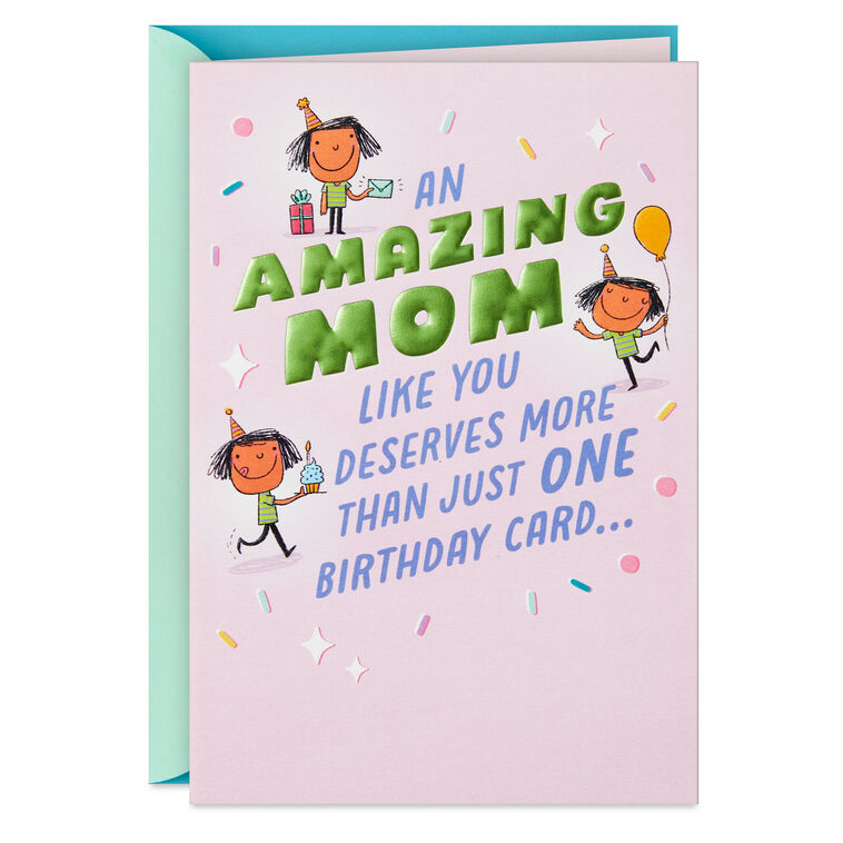 hallmark You Deserve More Than Just One Card Funny Birthday Card for Mom