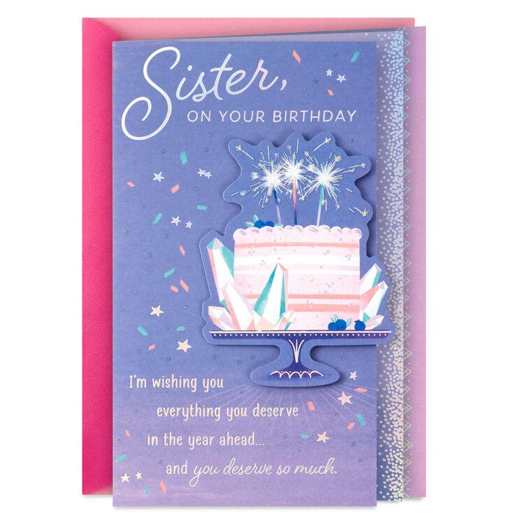 hallmark You Deserve So Much Birthday Card for Sister