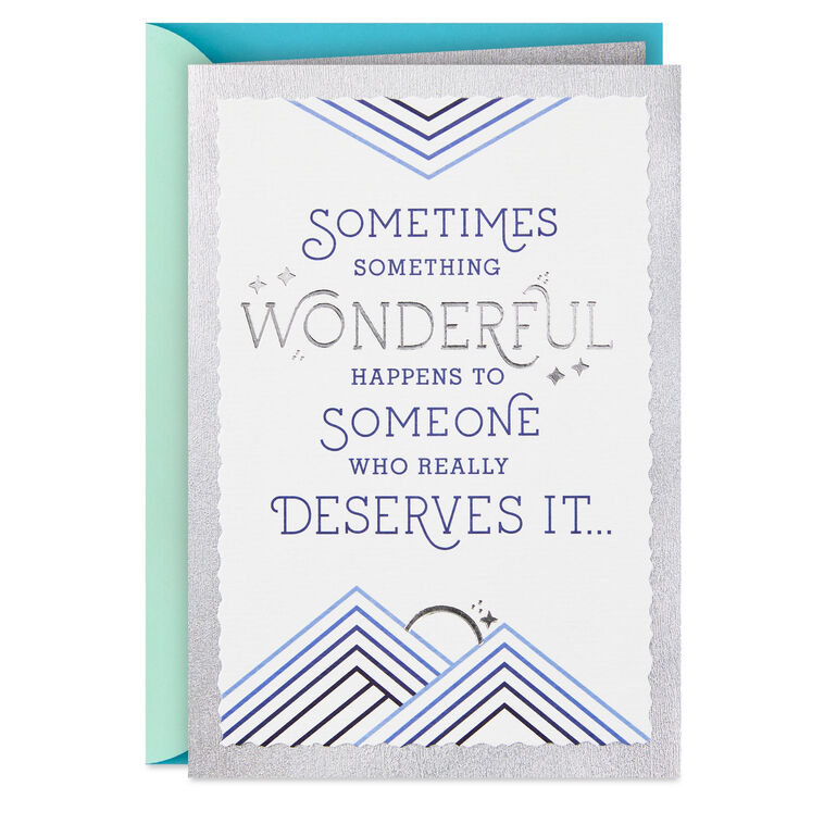 hallmark You Deserve Something Wonderful Congratulations Card