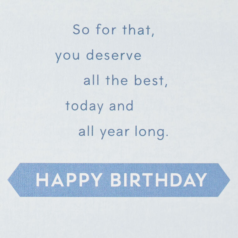 Hallmark You Deserve The Best Birthday Card For Dad
