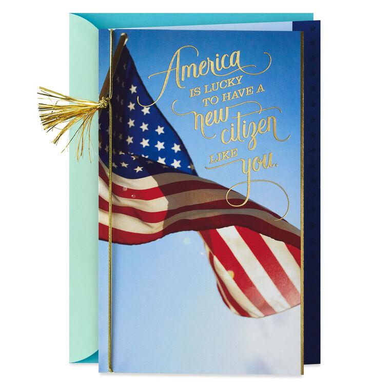 hallmark You Deserve to Feel Proud American Citizenship Congratulations Card