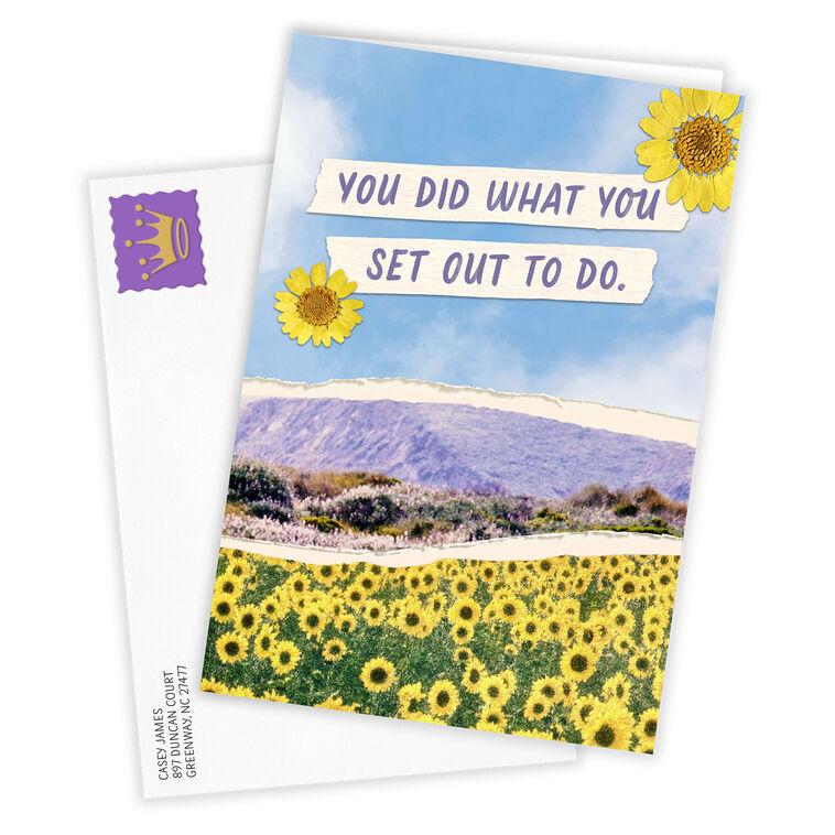 Hallmark You Did It Sunflower Field Custom Congratulations Card