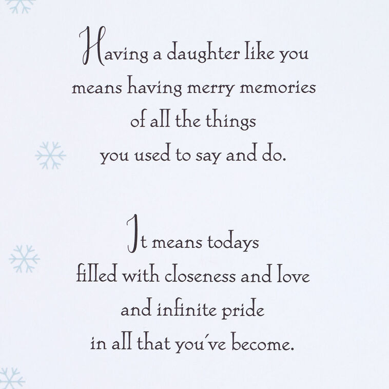 Hallmark You Fill Christmas With Love Christmas Card For Daughter