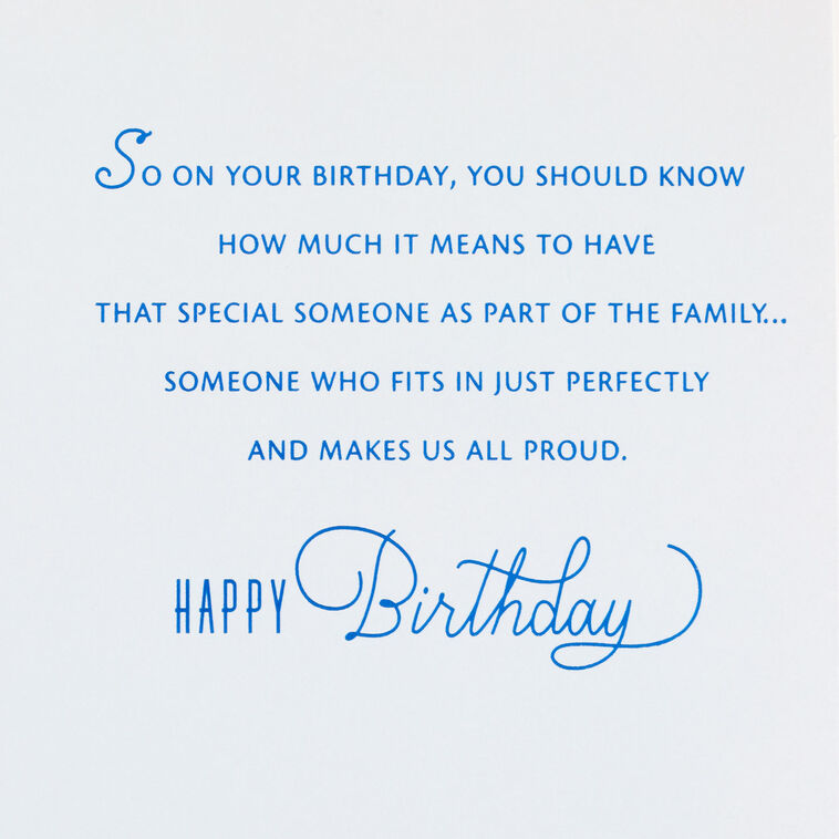 Hallmark You Fit In Perfectly Birthday Card For Son-in-Law