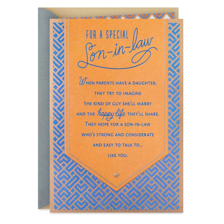 hallmark You Fit in Perfectly Birthday Card for Son-in-Law