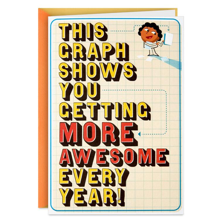 hallmark You Get More Awesome Every Year Funny Pop-Up Birthday Card