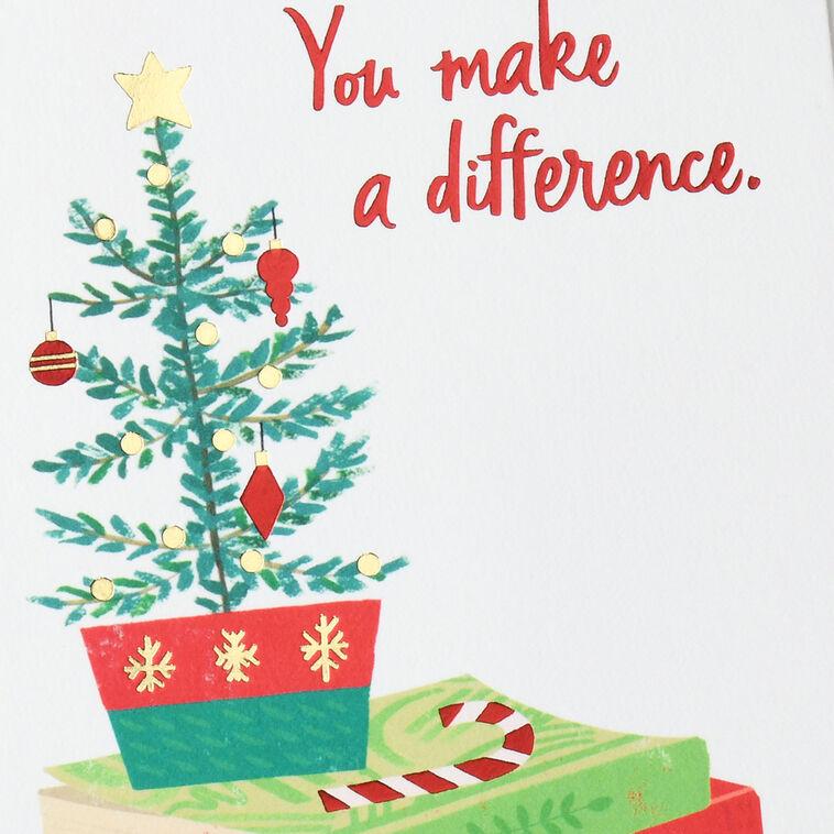Hallmark You Help Students Shine Christmas Thank-You Card For Teacher