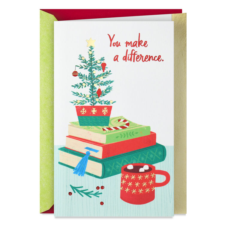 hallmark You Help Students Shine Christmas Thank-You Card for Teacher