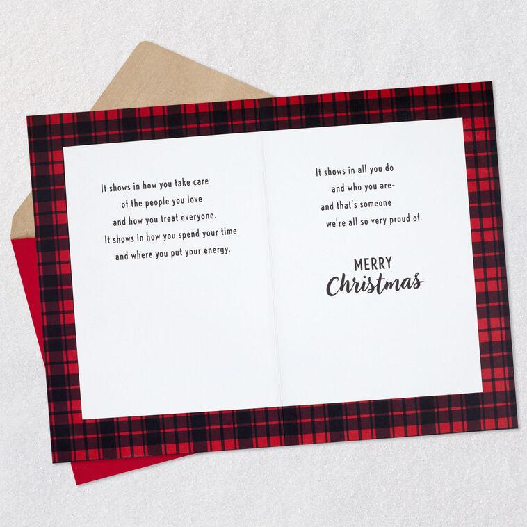 Hallmark You Know What Matters Christmas Card For Grandson