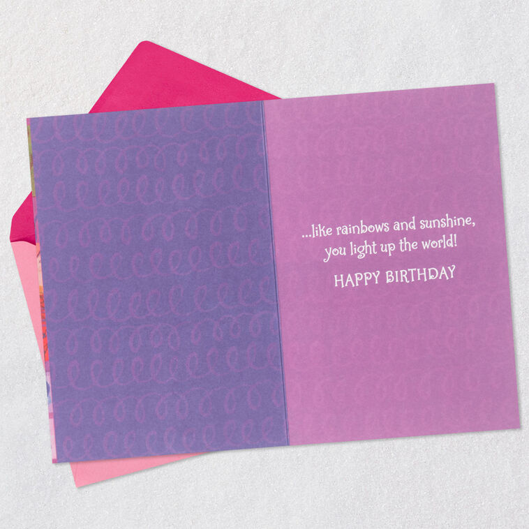 Hallmark You Light Up The World Birthday Card For Girl