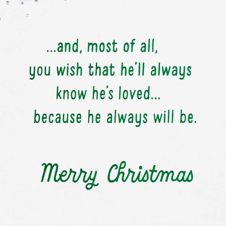Hallmark You'll Always Be Loved Christmas Card For Grandson
