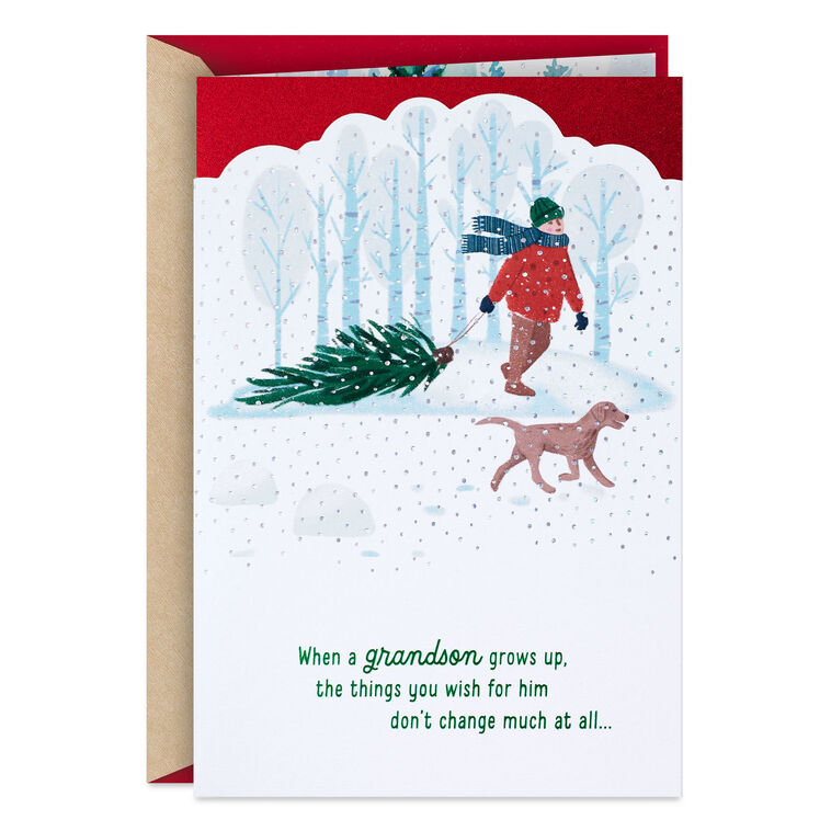 hallmark You'll Always Be Loved Christmas Card for Grandson