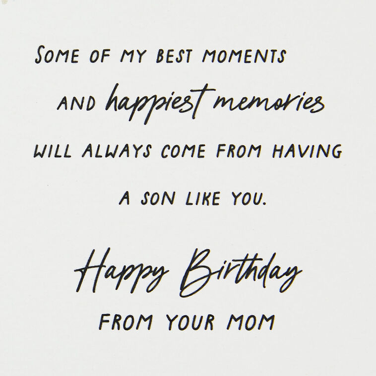 Hallmark You'll Always Be My Sweet Son Birthday Card From Mom