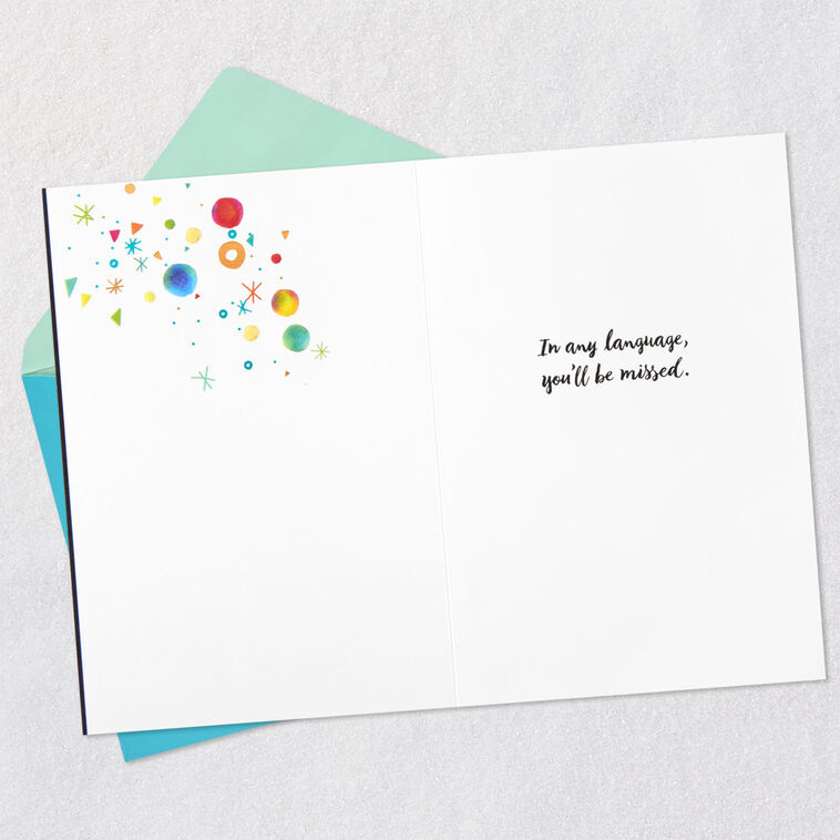 Hallmark You'll Be Missed In Any Language Goodbye Card