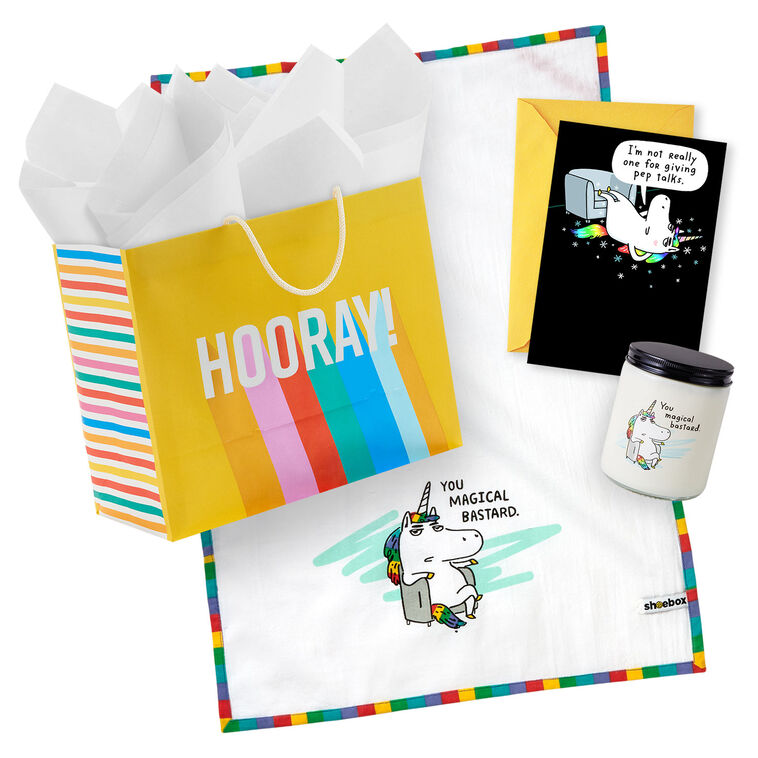 hallmark You Magical Bastard Rainbow Unicorn Gift Set