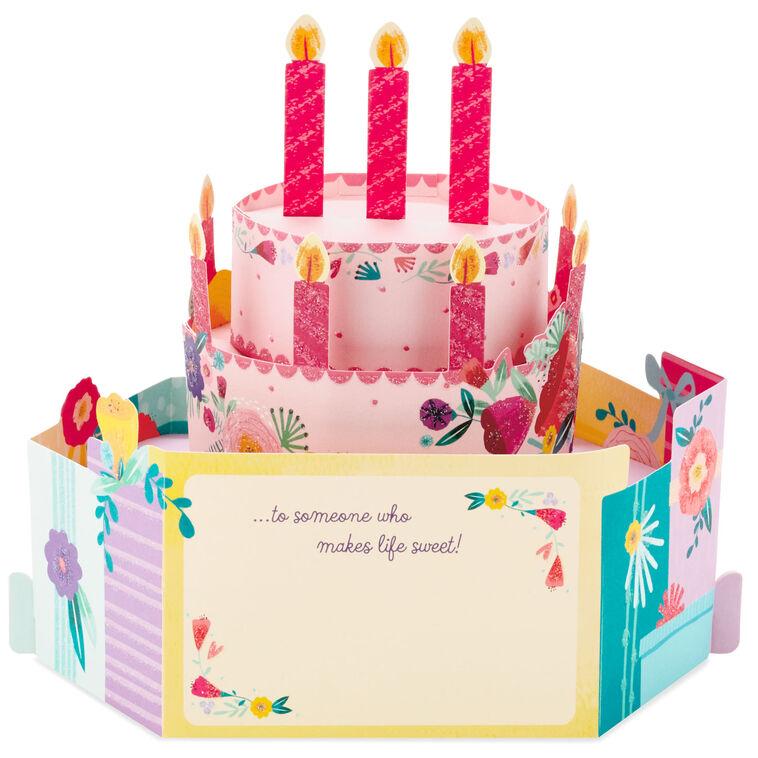 Hallmark You Make Life Sweet 3D Pop-Up Birthday Card
