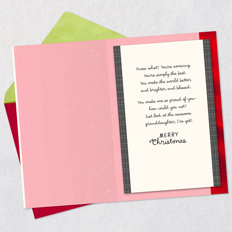 Hallmark You Make Me So Proud Christmas Card For Granddaughter