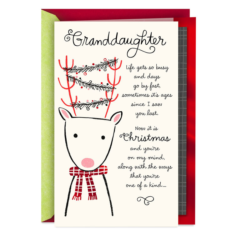 hallmark You Make Me So Proud Christmas Card for Granddaughter