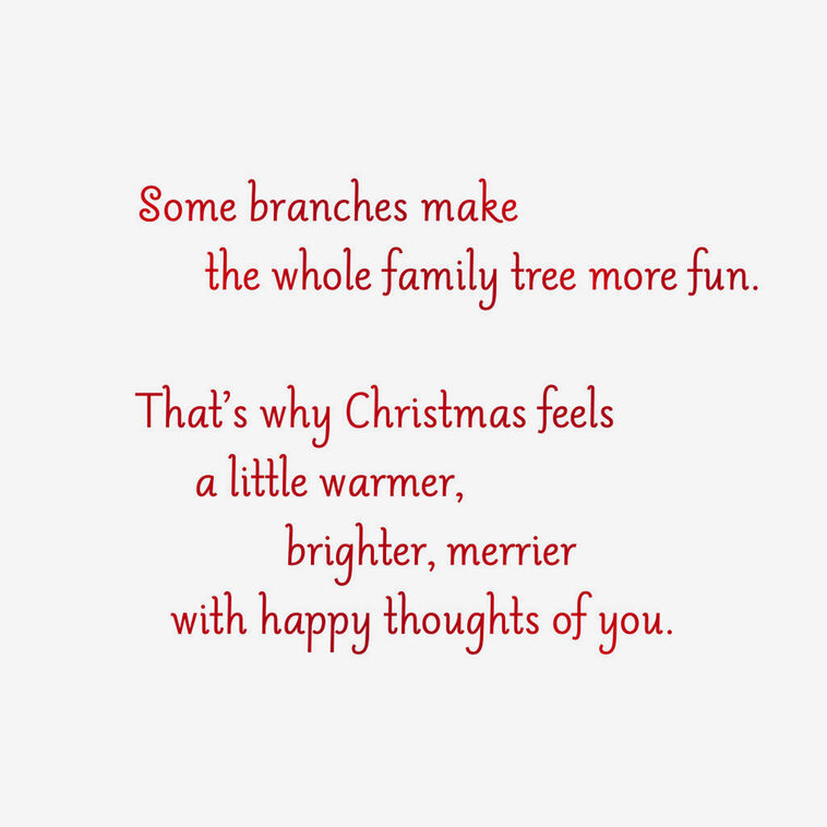Hallmark You Make Our Family Tree More Fun Christmas Card For Niece