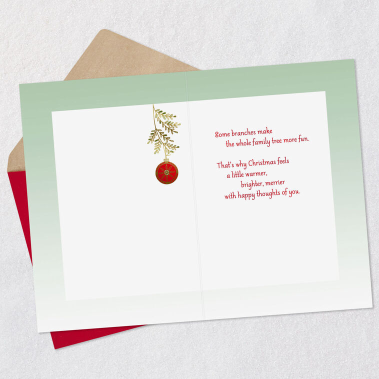Hallmark You Make Our Family Tree More Fun Christmas Card For Niece
