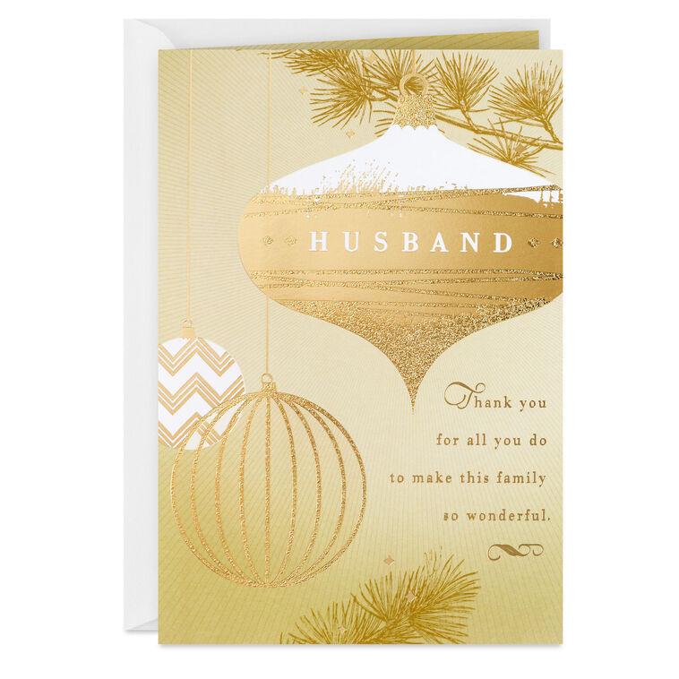 hallmark You Make Our Family Wonderful Christmas Card for Husband