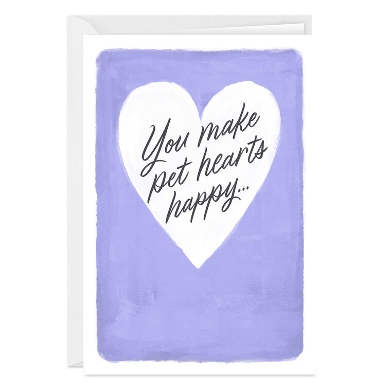 hallmark You Make Pet Hearts Happy Custom Thank You Card